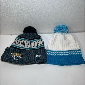 2 Pack of Jacksonville Jaguars Logo Hat Beanie Cap NFL Football Teal New Era